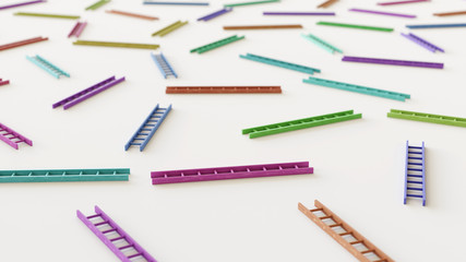 Variously Colored ladders in a Tight Even Grid on a Simple Concrete Surface