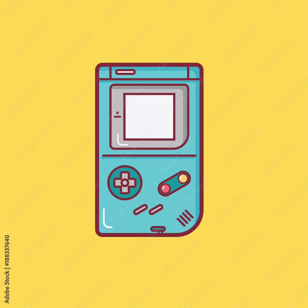 Wall mural game controller icon flat illustration full vector