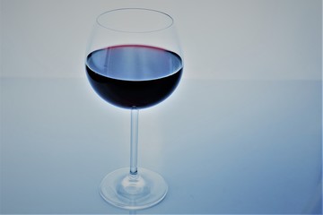 An concept Image of a glass red wine with copy space