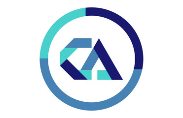 CA Global Circle Ribbon Letter Logo