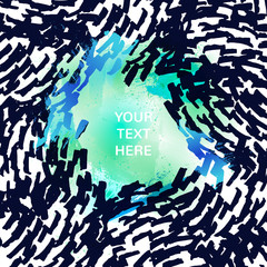 Original banner made in free technique watercolor and ink. Design graphic vector.