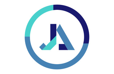 JA Global Circle Ribbon Letter Logo