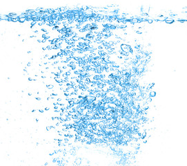water bubbles on a white background