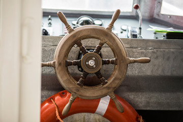 Small boat steering wheel