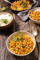 chickpea with coconut and coriander