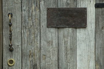 Vintage of  Wooden Door Background. Vintage concept.