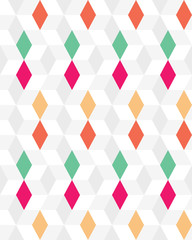Colored rhombus seamless pattern, creative design templates
