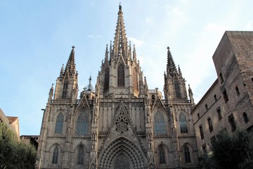 Fototapeta na wymiar Cathédrale Sainte Croix Eulalie, Barcelone, Espagne