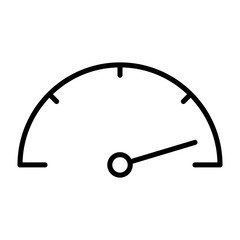 Speedometer Line Icon. Vector Simple Minimal 96x96 Pictogram