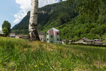 Modern design house, exterior view