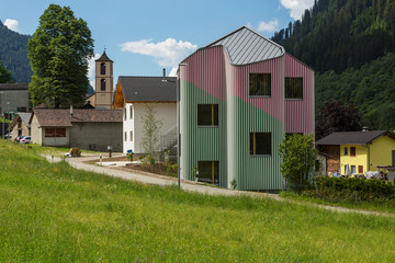 Modern design house, exterior view