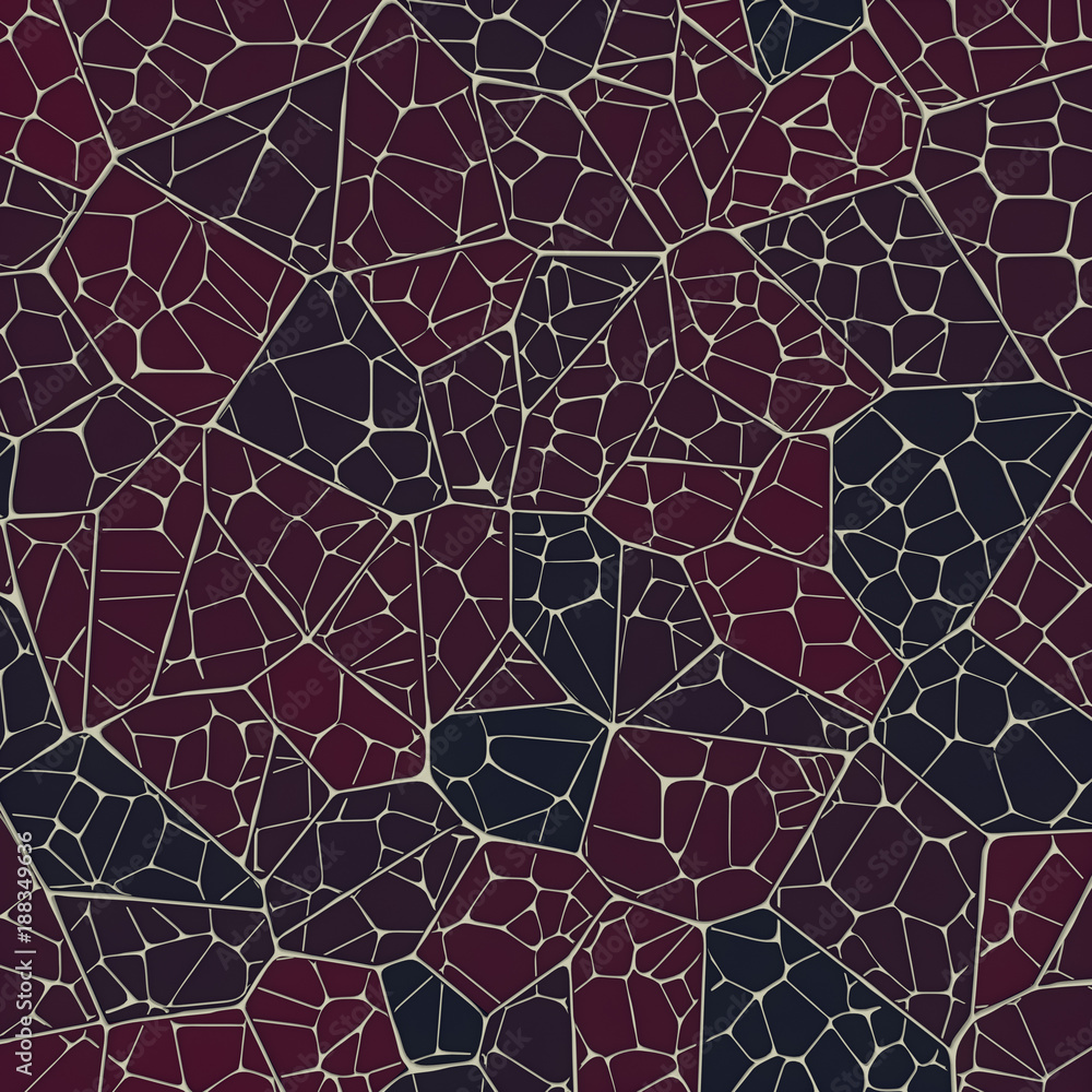 Aufkleber Abstract geometrical concept voronoi low poly tesselated pattern. 3d rendering