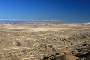 Azerbaijan desert, view from David Gareja monastery complex, Georgia