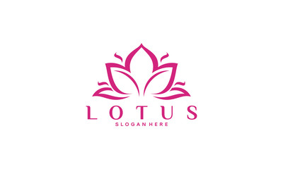Elegant Lotus Flower logo designs template, Beauty Care logo designs concept