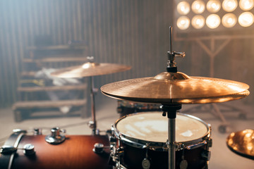 Fototapeta premium Drum-kit, drum-set, percussion instrument, drumkit