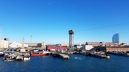Naklejka premium Port de Barcelone, Espagne