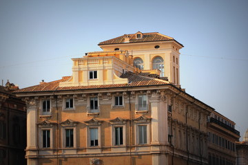 Building site in the Piazza Venezia, in Rome, in the Pigna district