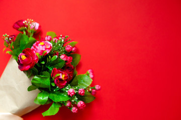 love, Valentine's Day gift for the second half, a bouquet of flowers, roses, romantic photo, background, suitable for ads,
