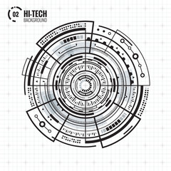 Sci-Fi Futuristic Circle Element Design