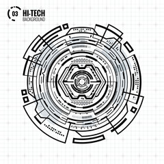 Sci-Fi Futuristic Circle Element Design
