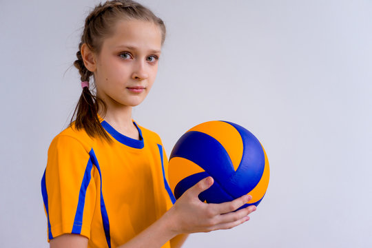 Girl playing volleyball