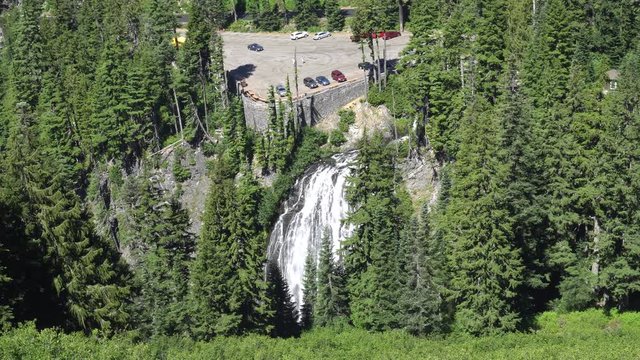 Mt Rainier Narada Falls from Overlook