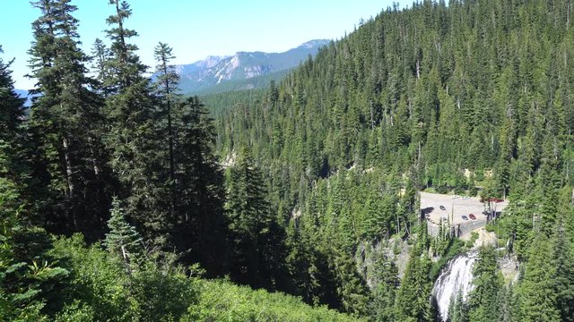 Mt Rainier Narada Falls View from a Distance