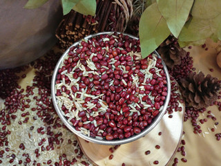 Red beans and rice in cup