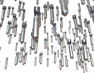 Aerial Bomb on white background. 3d illustration