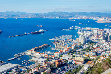 Fototapeta premium View over Gibraltar from above