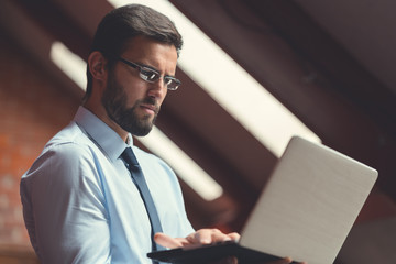 Businessman in workplace