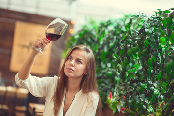 Young girl in a cafe