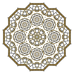 Flower Mandala. Vintage decorative elements.