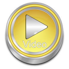 Play Video Button - 3D illustration