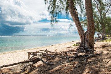 Plage et lagon, ile de La Réunion.