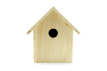 Obraz na płótnie Canvas Bird nesting box on white isolated background.