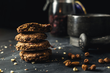 healthy cranberries and  chocolate cookies