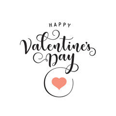 Naklejka premium Valentines day lettering background. Vintage vector illustration.