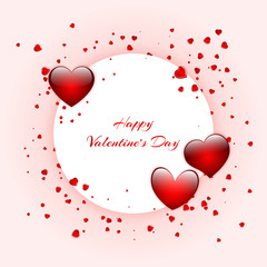 Happy background in a romantic style for congratulations on Valentine's Day, Mother's Day. Vector illustration