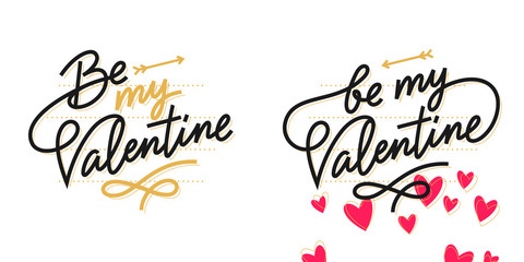 Valentine's day lettering card