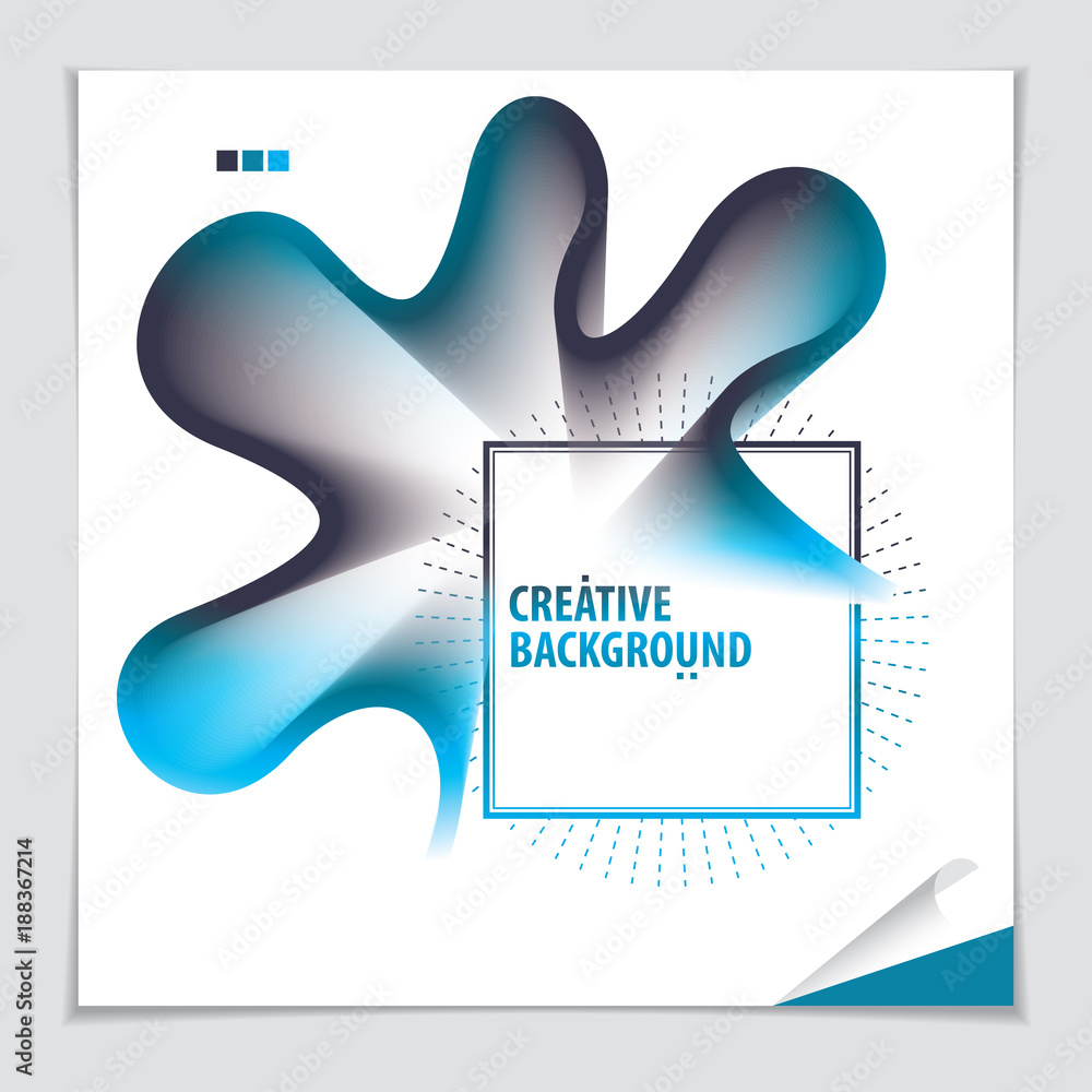 Poster vector of modern abstract shape, 3d flower shape gradient. 3d flower shape, vector abstract art. per