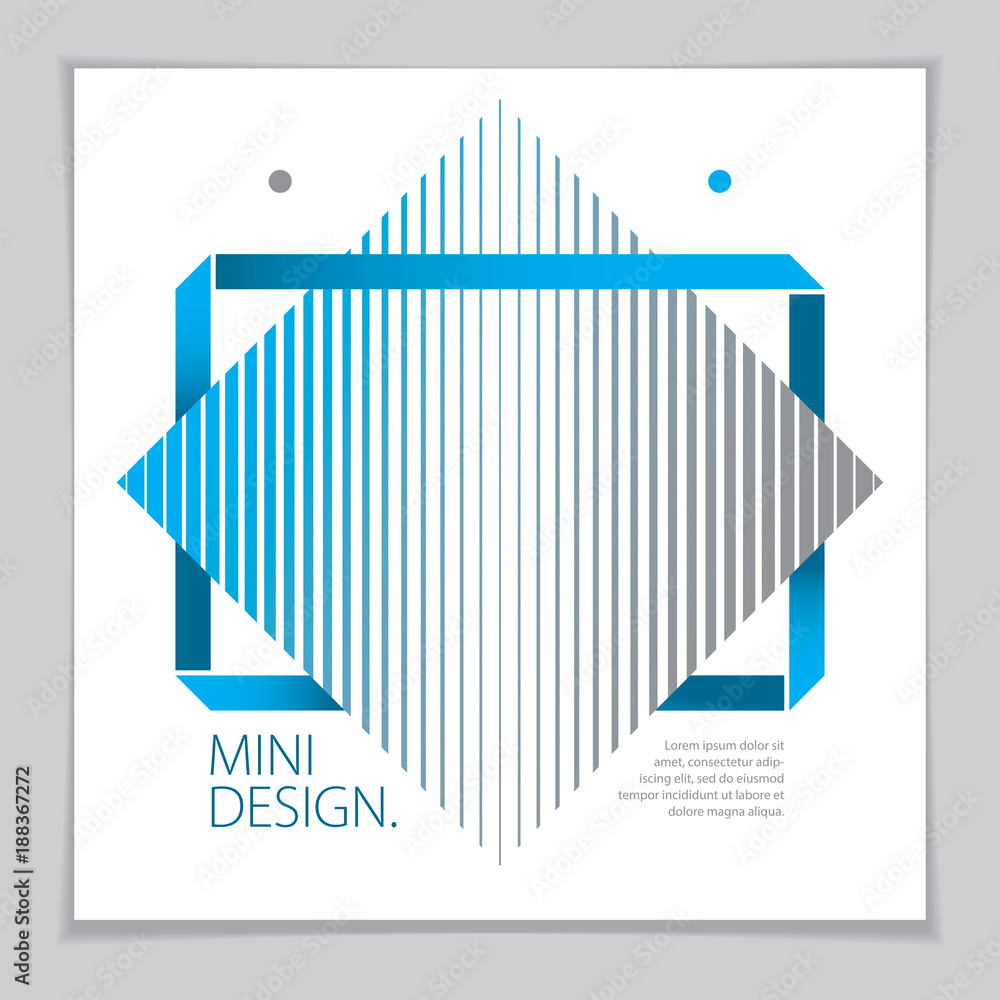 Poster minimalistic brochure design. vector geometric pattern abstract background. design template for flye