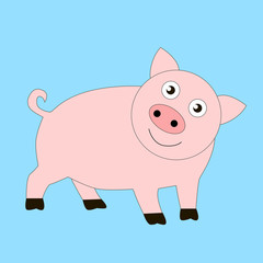 Funny good pig.