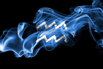 Smoky Aquarius zodiac astrology sign for horoscope