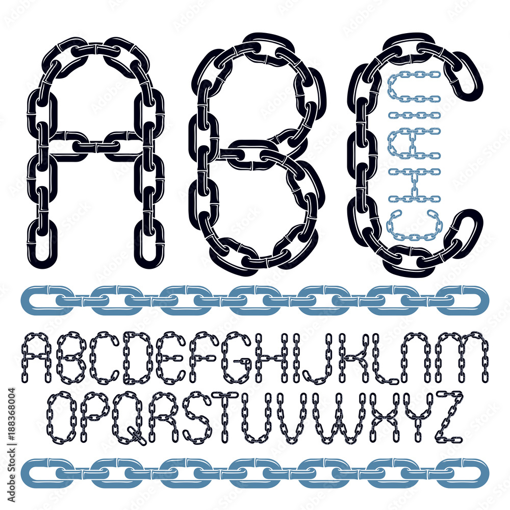 Poster vector font, trendy typescript can be used in poster creation. upper case creative letters, abc made