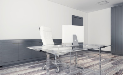 Modern meeting room. 3D rendering.