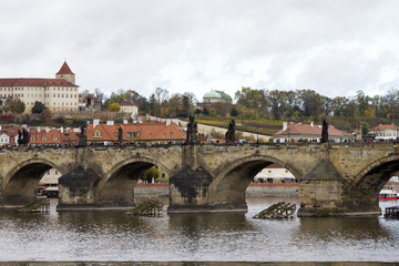 Fototapeta na wymiar The Charles Bridge in Prague
