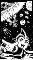 レトロ宇宙ヒーロー：縦