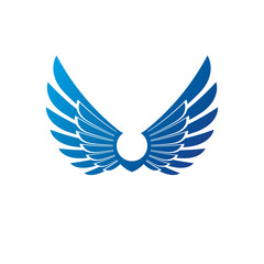 Wings heraldic symbol. Heraldic Coat of Arms decorative logo isolated vector illustration.
