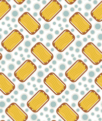 A set seamless pattern of different types of soap for hands, body, home. Cleaning, washing. Different colors, soap bubbles, hard handmade soaps. Clean care vector.